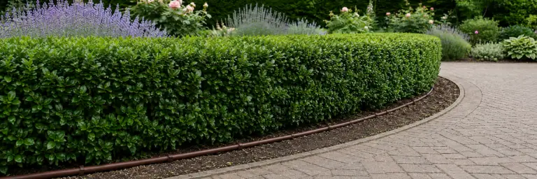 Cherry laurel with irrigation system