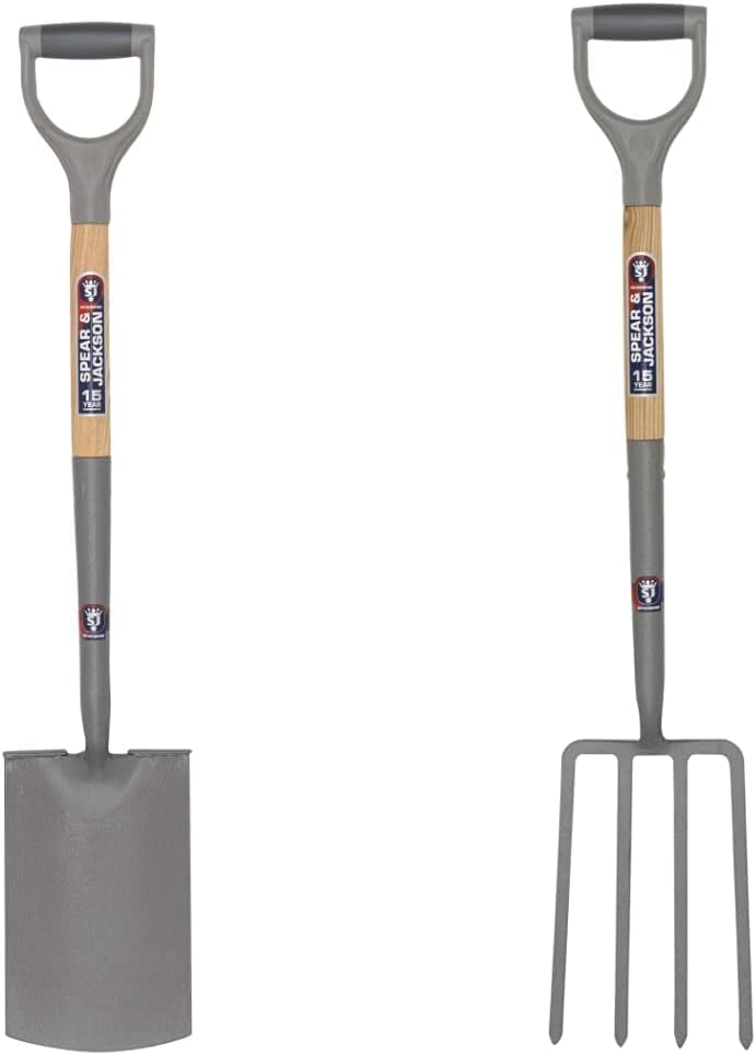 Spear & Jackson Carbon Steel Garden Fork & Spade Set